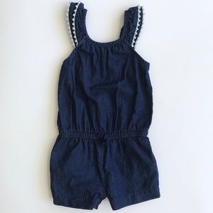 Cherokee Baby Girl Chambray Romper
